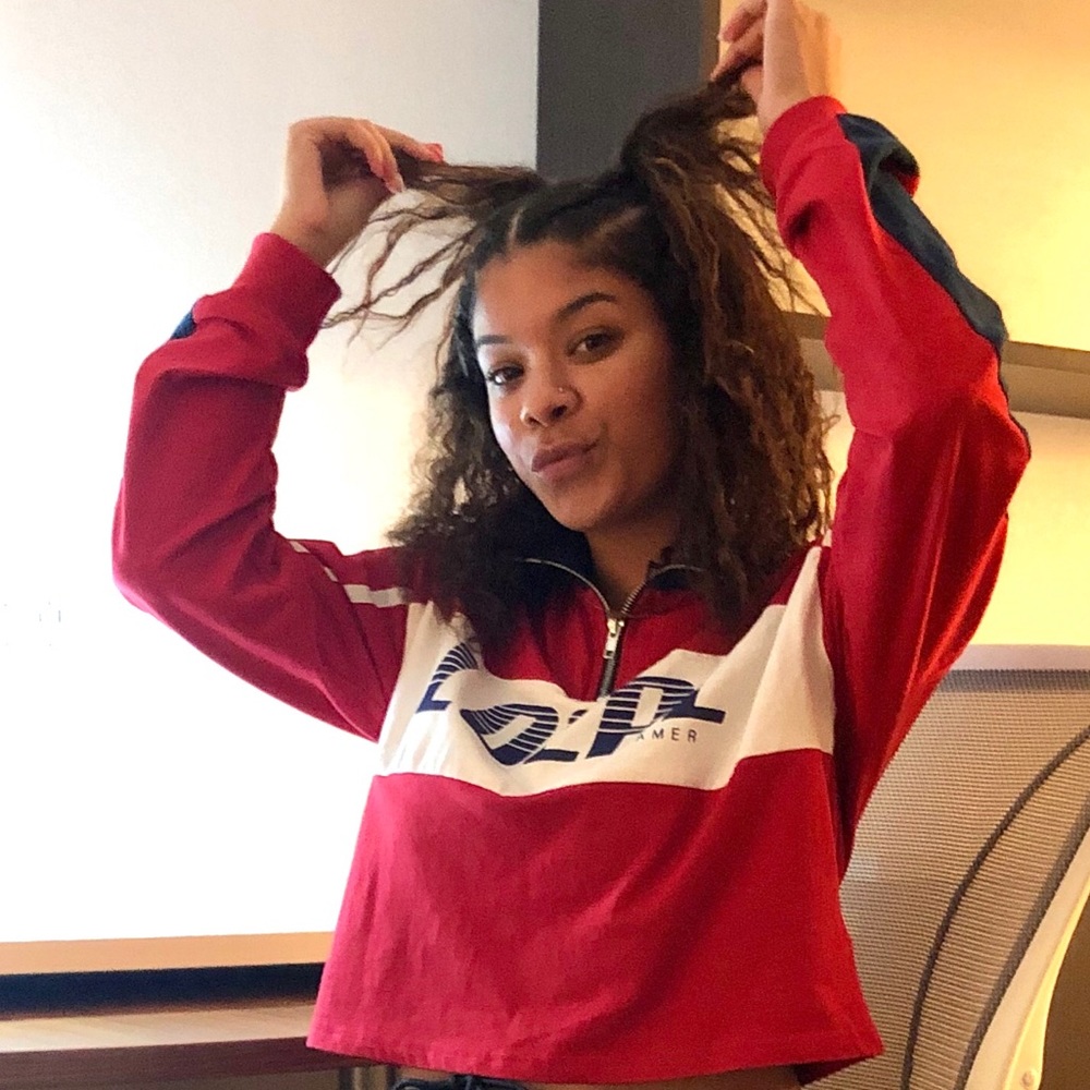 Long sleeve crop top once worn once